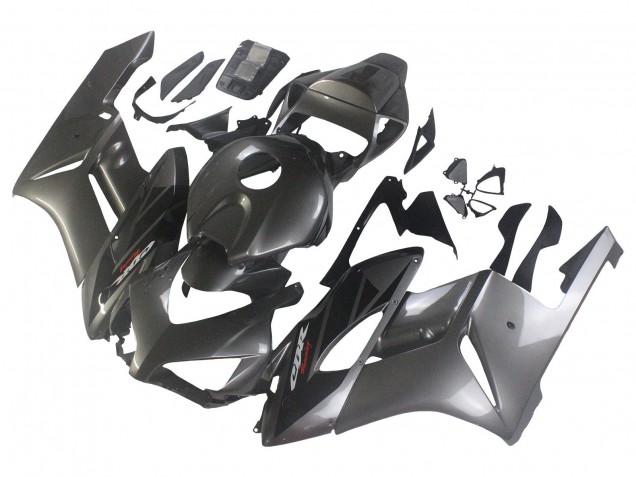 2004-2005 Honda CBR1000RR Motorcycle Fairings - Glossy Grey Glossy Black