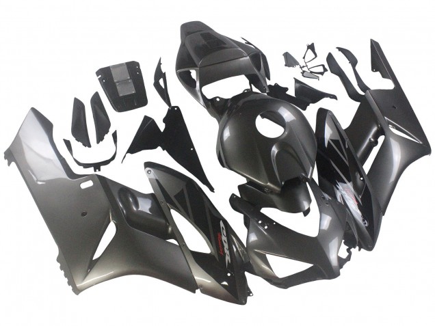 2004-2005 Honda CBR1000RR Motorcycle Fairings - Glossy Grey Glossy Black
