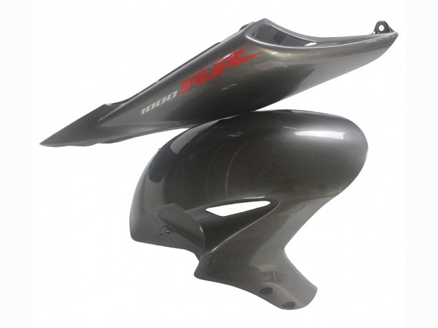 2004-2005 Honda CBR1000RR Motorcycle Fairings - Glossy Grey Glossy Black