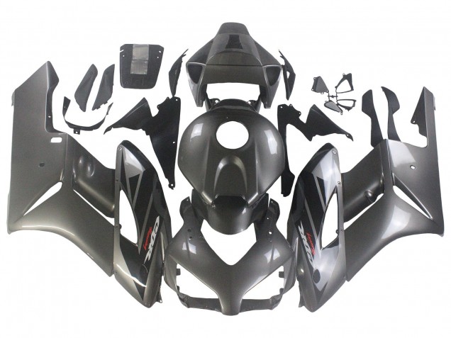 2004-2005 Honda CBR1000RR Motorcycle Fairings - Glossy Grey Glossy Black