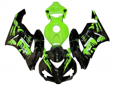 2004-2005 Honda CBR1000RR Motorcycle Fairings - Green Glossy Black