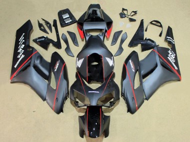 2004-2005 Honda CBR1000RR Motorcycle Fairings - Glossy Black Glossy Grey Red Stripe