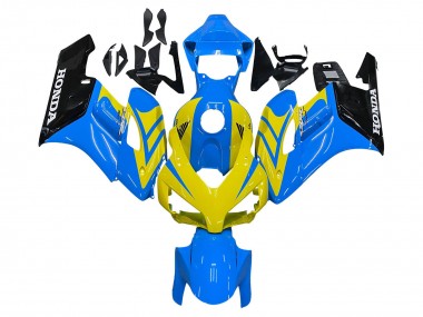 2004-2005 Honda CBR1000RR Motorcycle Fairings - Blue Yellow Glossy Black