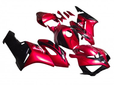 2004-2005 Honda CBR1000RR Motorcycle Fairings - Red Glossy Black Stripe