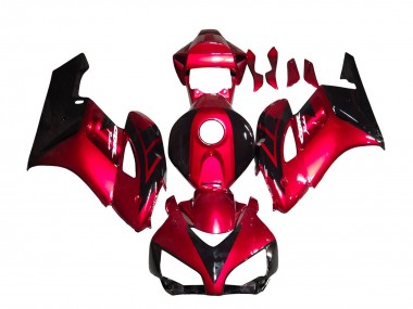 2004-2005 Honda CBR1000RR Motorcycle Fairings - Red Glossy Black Stripe