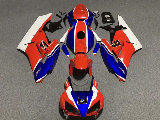2004-2005 Honda CBR1000RR Motorcycle Fairings - White Red Blue 6