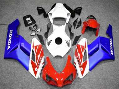2004-2005 Honda CBR1000RR Motorcycle Fairing - White Red Blue