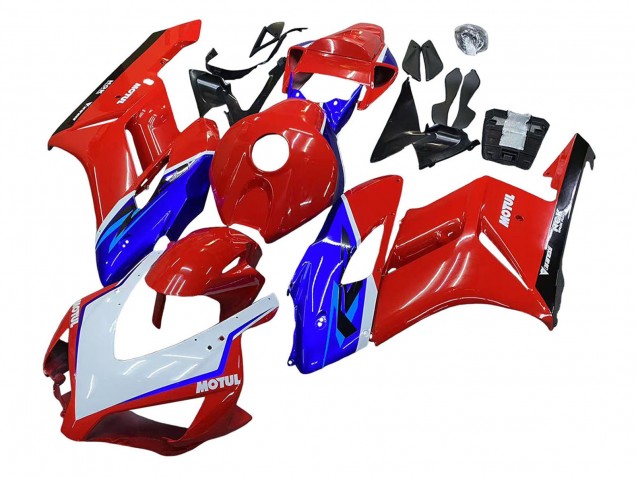 2004-2005 Honda CBR1000RR Motorcycle Fairings - Red Blue White Black Motul