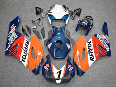 2004-2005 Honda CBR1000RR Motorcycle Fairings - Orange White Red Blue Repsol