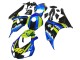 2006-2007 Honda CBR1000RR Motorcycle Fairings - Blue Fluorescent Green Glossy Black Shark 46