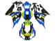 2006-2007 Honda CBR1000RR Motorcycle Fairings - Blue Fluorescent Green Glossy Black Shark 46