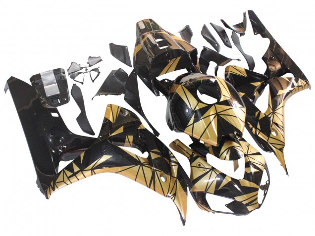 2006-2007 Honda CBR1000RR Motorcycle Fairings - Gold Glossy Black