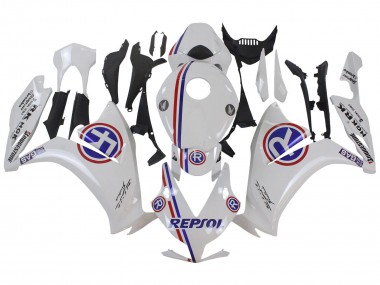 2012-2016 Honda CBR1000RR Motorcycle Fairings - White Blue Red Repsol