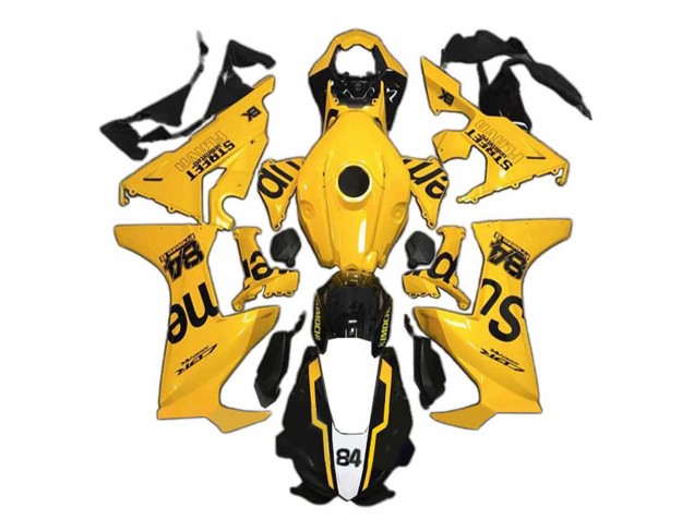 2017-2023 Honda CBR1000RR Motorcycle Fairings - Yellow Glossy Black Supreme 84