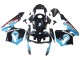 2003-2004 Honda CBR600RR Motorcycle Fairings - Light Blue Red Glossy Black Dunlop