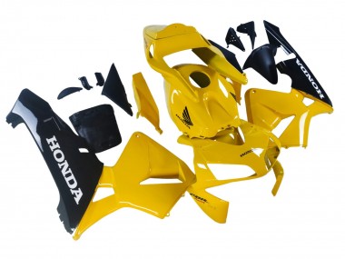 2003-2004 Honda CBR600RR Motorcycle Fairings - Yellow Glossy Black