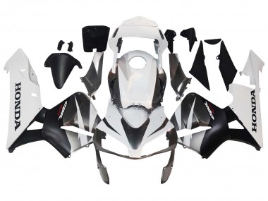 2003-2004 Honda CBR600RR Motorcycle Fairings - White Matte Black Racing