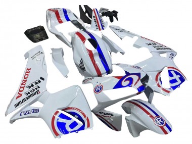 2003-2004 Honda CBR600RR Motorcycle Fairings - White Red Blue