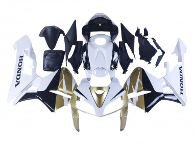 2005-2006 Honda CBR600RR Motorcycle Fairings - Gold White Black