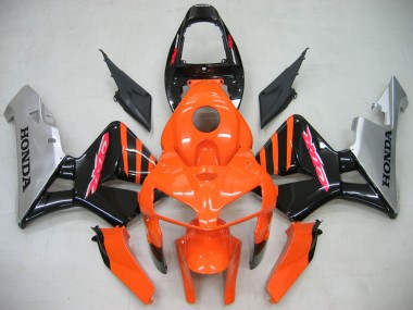 2005-2006 Honda CBR600RR Motorcycle Fairings - Orange Black Silver