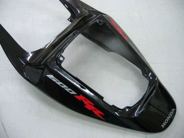 2005-2006 Honda CBR600RR Motorcycle Fairings - Glossy Black Grey Flame