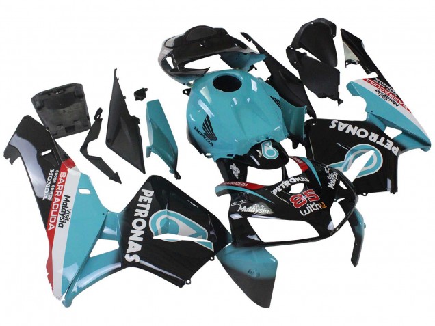 2005-2006 Honda CBR600RR Motorcycle Fairings - Light Blue Black 35