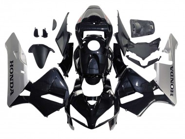 2005-2006 Honda CBR600RR Motorcycle Fairing - Black Silver