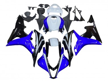 2007-2008 Honda CBR600RR Motorcycle Fairing - White Blue Glossy Black
