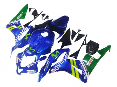 2007-2008 Honda CBR600RR Motorcycle Fairings - Blue Green MoviStar Castrol