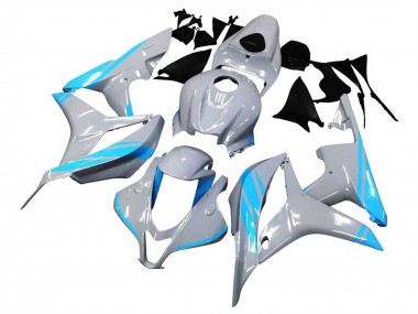 2007-2008 Honda CBR600RR Motorcycle Fairings - Glossy Grey Light Blue