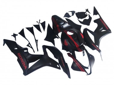 2007-2008 Honda CBR600RR Motorcycle Fairings - Matte Black Red