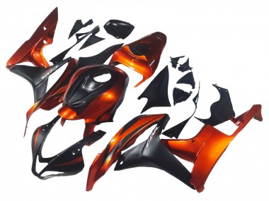 2007-2008 Honda CBR600RR Motorcycle Fairing - Orange Matte Black
