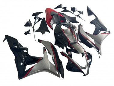 2007-2008 Honda CBR600RR Motorcycle Fairings - Silver Red Glossy Black
