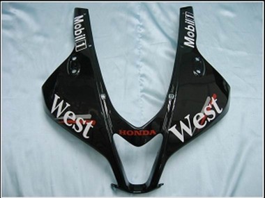 2007-2008 Honda CBR600RR Motorcycle Fairings - Glossy Black White West