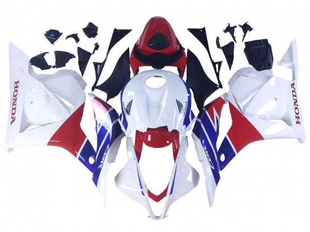 2009-2012 Honda CBR600RR Motorcycle Fairings - White Red Blue