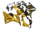 2009-2012 Honda CBR600RR Motorcycle Fairings - Gold Glossy Black