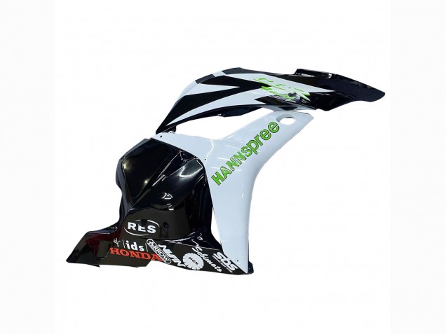 2009-2012 Honda CBR600RR Motorcycle Fairings - White Green Glossy Black Hannspree