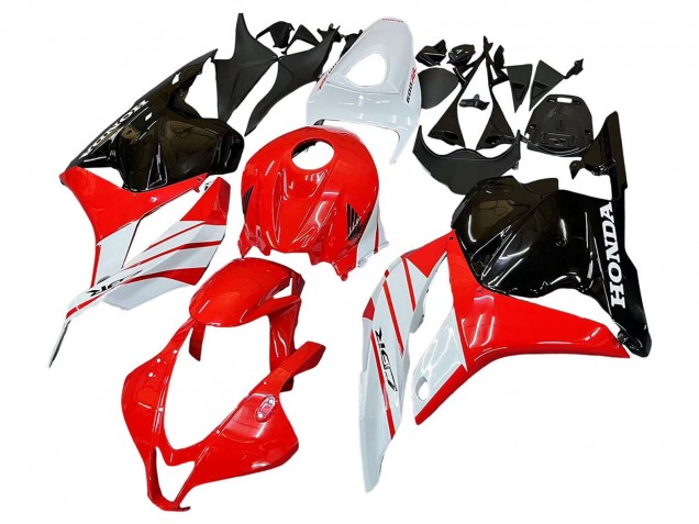 2009-2012 Honda CBR600RR Motorcycle Fairing - White Red Glossy Black