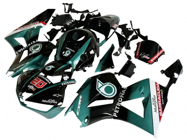 2013-2023 Honda CBR600RR Motorcycle Fairing - Teal Blue Glossy Black Petronas 20