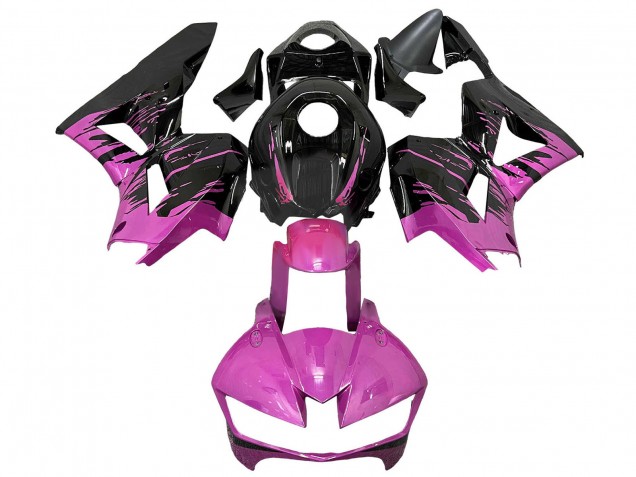 2013-2023 Honda CBR600RR Motorcycle Fairings - Pink Glossy Black