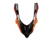 2004-2005 Kawasaki ZX10R Motorcycle Fairings - Burnt Orange Black Monster Elf