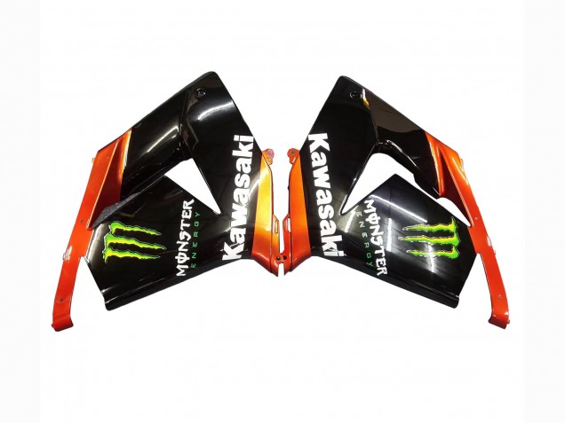 2004-2005 Kawasaki ZX10R Motorcycle Fairings - Burnt Orange Black Monster Elf