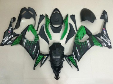 2008-2010 Kawasaki ZX10R Motorcycle Fairings - Matte Black Green