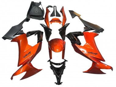 2008-2010 Kawasaki ZX10R Motorcycle Fairings - Burnt Orange Black