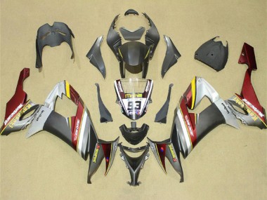 2008-2010 Kawasaki ZX10R Motorcycle Fairings - Silver Grey Yellow Red