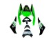 2008-2010 Kawasaki ZX10R Motorcycle Fairings - Green White Red Black Monster Elf 66