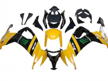 2008-2010 Kawasaki ZX10R Motorcycle Fairings - Yellow Black Green Monster
