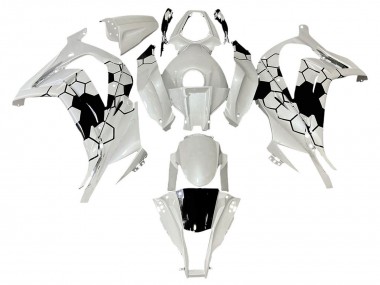 2008-2010 Kawasaki ZX10R Motorcycle Fairings - White Black