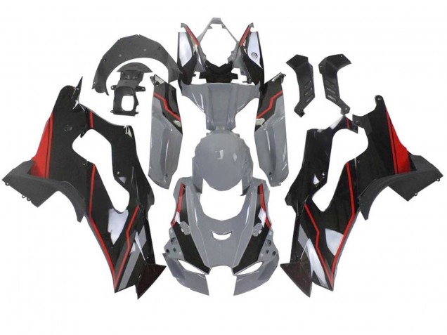 2021-2025 Kawasaki ZX10R Motorcycle Fairings - Grey Black Red
