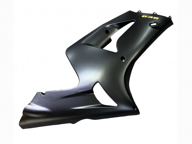 2003-2004 Kawasaki ZX6R Motorcycle Fairings - Matte Black Gold 636